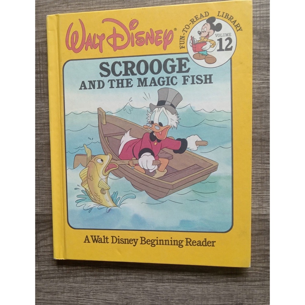 Vtg Walt Disney Scrooge And The Magic Fish book 1986 Fun To Read Vol 12